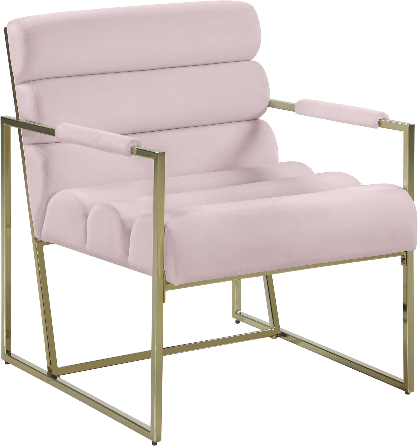 Wayne Pink Velvet Accent Chair