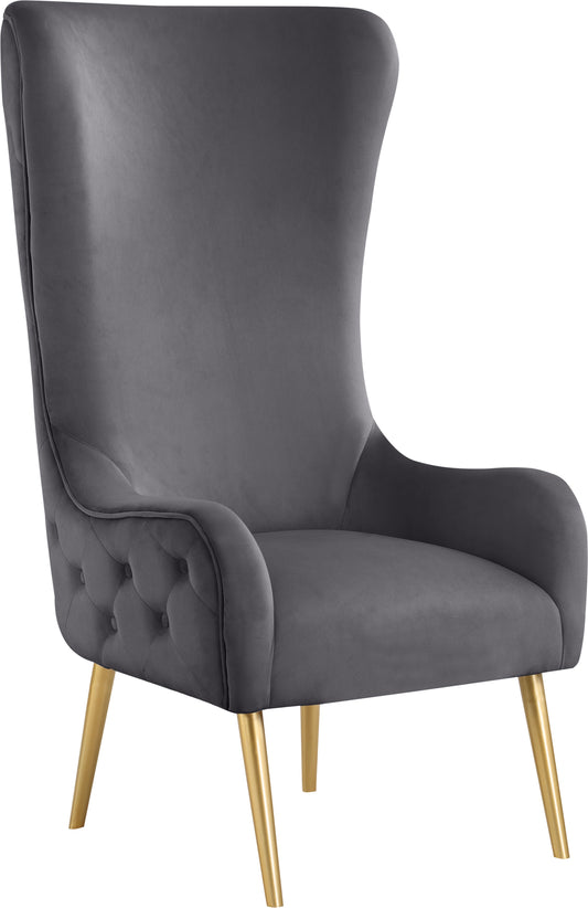 Alexander Grey Velvet Accent Chair