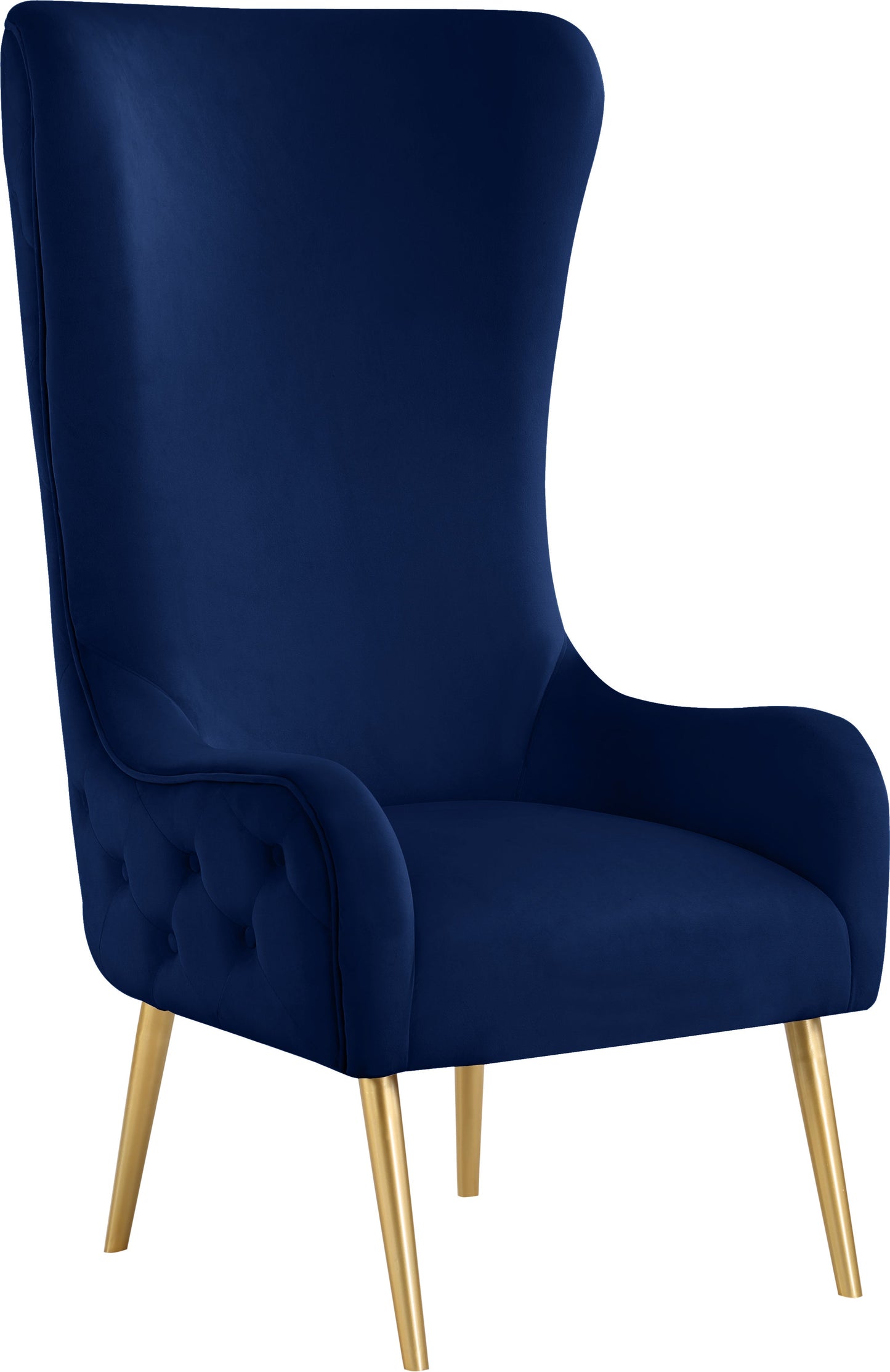 Alexander Navy Velvet Accent Chair