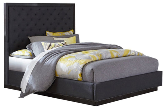 Homelegance Larchmont King Upholstered Platform Bed in Charcoal 5424K-1EK* image