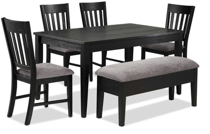 Dmitri 6-Piece Dining Set - Weathered Grey