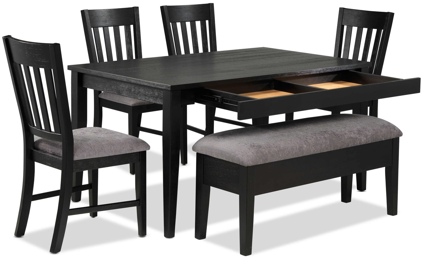 Dmitri 6-Piece Dining Set - Weathered Grey