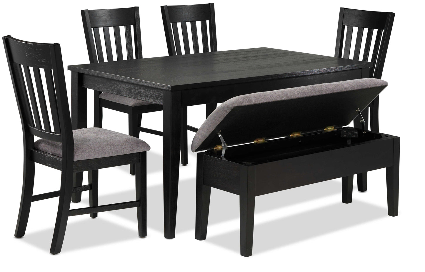 Dmitri 6-Piece Dining Set - Weathered Grey