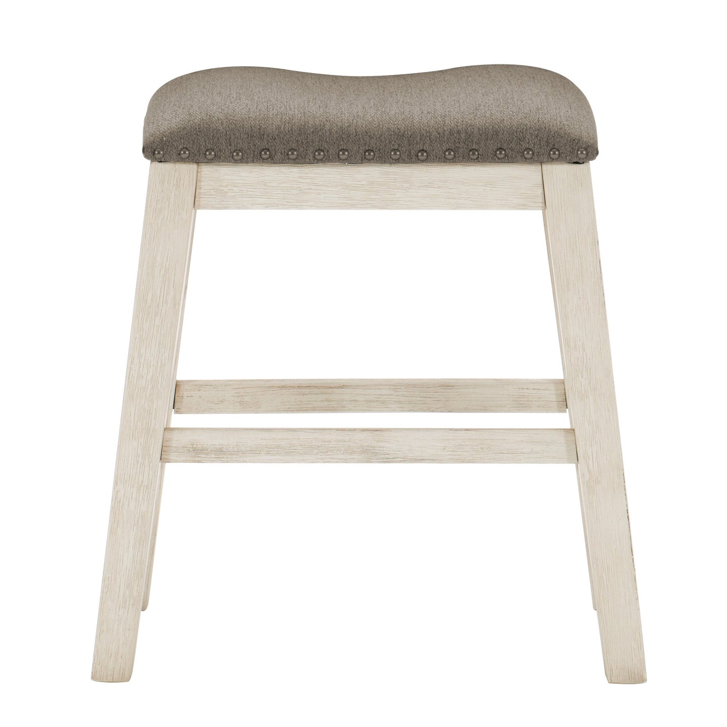 Maverly Counter-Height Stool - Antique White/Brown