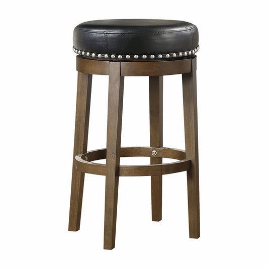 Curtis Round Swivel Bar Height Stool - Black