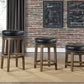 Curtis Round Swivel Counter Height Stool - Black