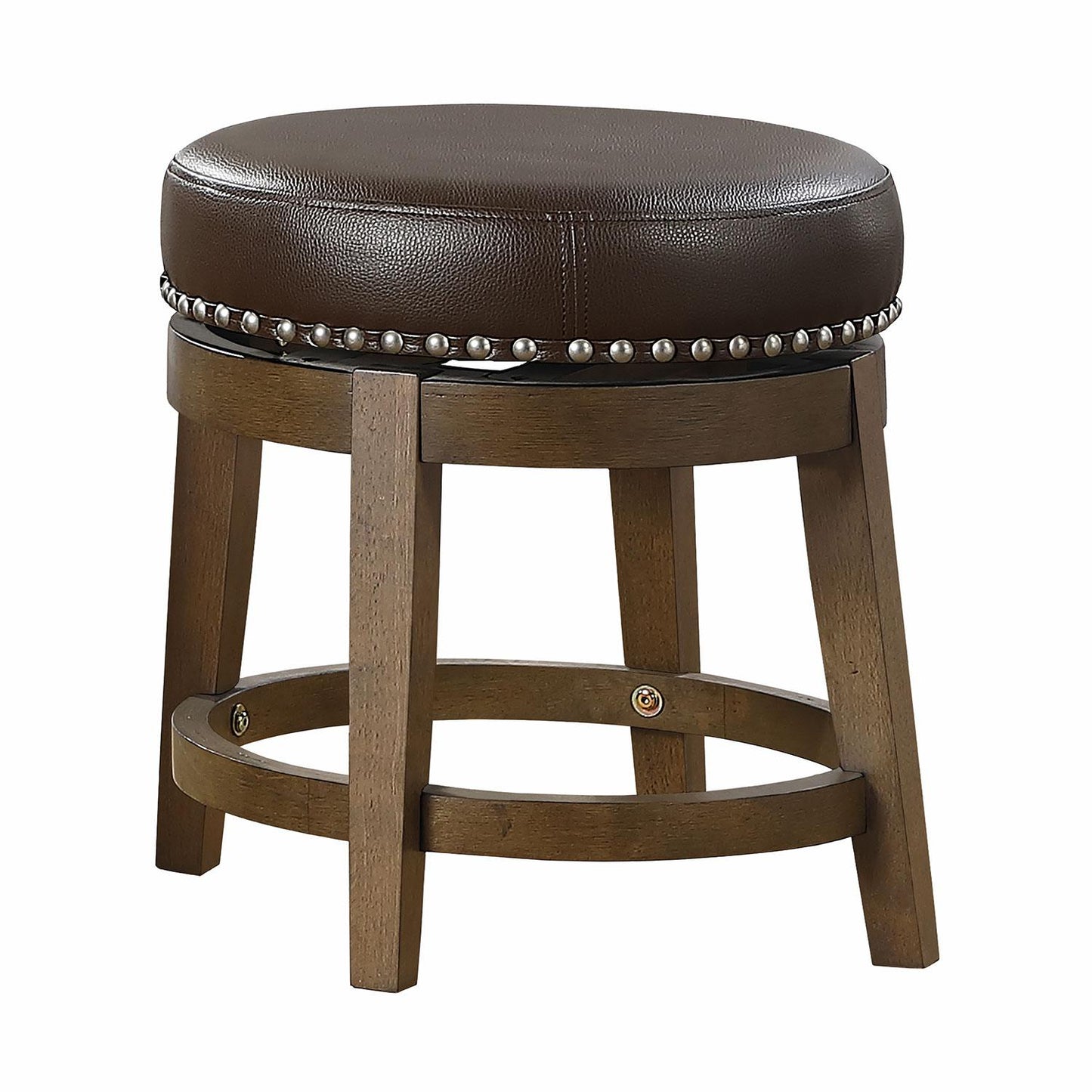 Curtis Round Swivel Stool - Brown