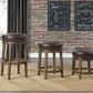 Curtis Round Swivel Stool - Brown