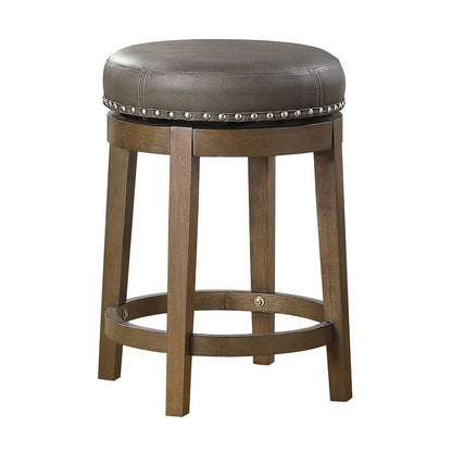 Curtis Round Swivel Counter Height Stool - Grey