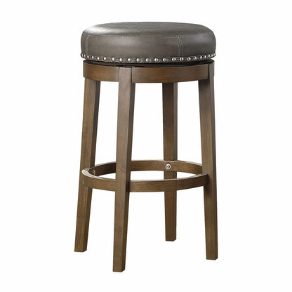 Curtis Round Swivel Bar Height Stool - Grey