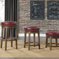 Curtis Round Swivel Stool - Red