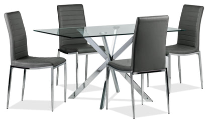 Ithaca 5-Piece Dinette Set - Slate