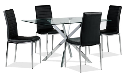 Ithaca 5-Piece Dinette Set - Black