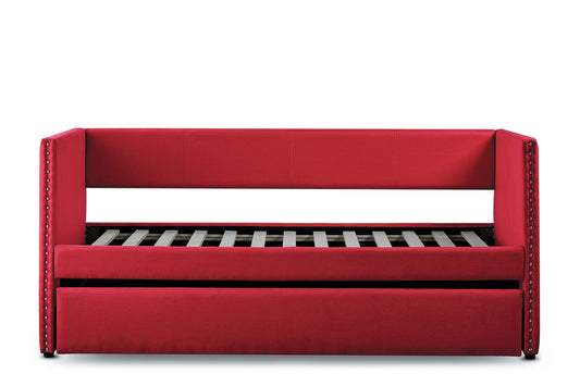 Therese Red Daybed with Trundle