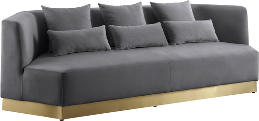 Marquis Grey Velvet Sofa