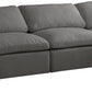 Plush Grey Velvet Standard Cloud Modular Sectional