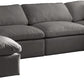 Plush Grey Velvet Standard Cloud Modular Sectional