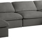 Plush Grey Velvet Standard Cloud Modular Sectional