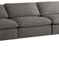 Plush Grey Velvet Standard Cloud Modular Sectional