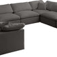 Plush Grey Velvet Standard Cloud Modular Sectional