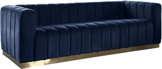 Marlon Navy Velvet Sofa