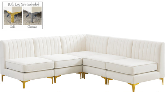 Alina Cream Velvet Modular Sectional