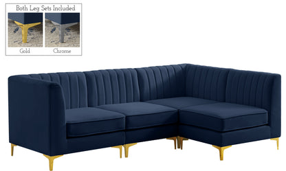 Alina Navy Velvet Modular Sectional