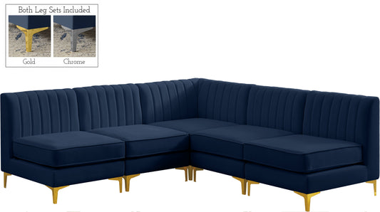 Alina Navy Velvet Modular Sectional