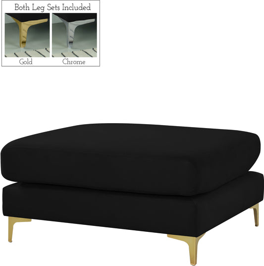 Julia Black Velvet Modular Ottoman