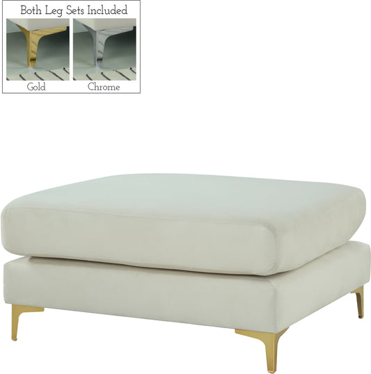 Julia Cream Velvet Modular Ottoman