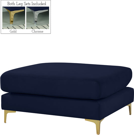 Julia Navy Velvet Modular Ottoman