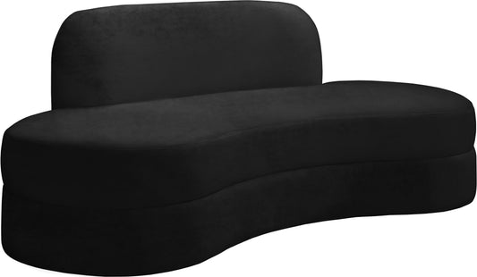 Mitzy Black Velvet Sofa