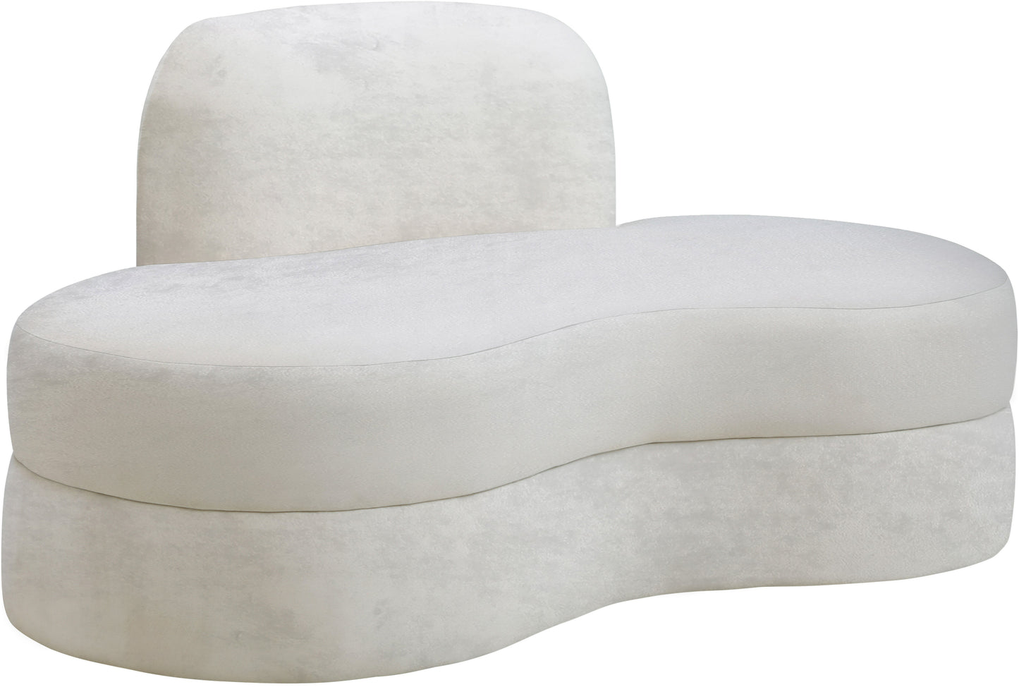 Mitzy Cream Velvet Loveseat