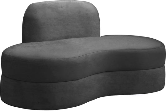 Mitzy Grey Velvet Loveseat