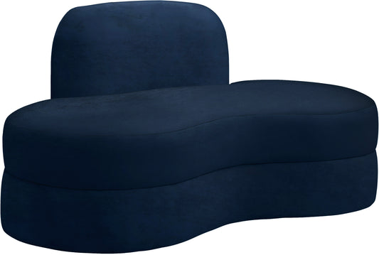 Mitzy Navy Velvet Loveseat