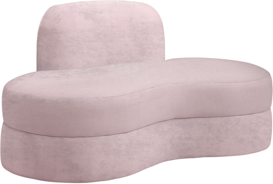 Mitzy Pink Velvet Loveseat