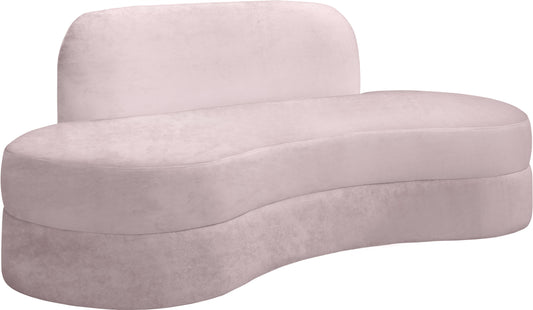 Mitzy Pink Velvet Sofa