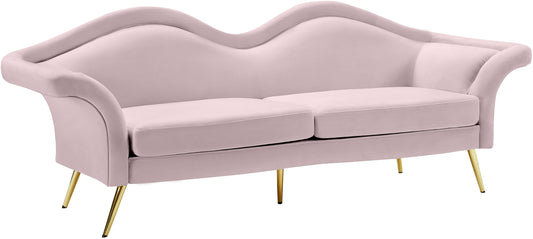 Lips Pink Velvet Sofa