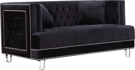 Lucas Black Velvet Loveseat