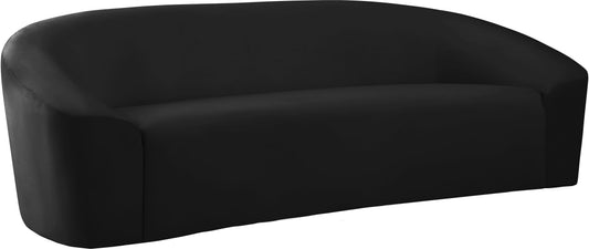 Riley Black Velvet Sofa