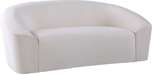 Riley Cream Velvet Loveseat