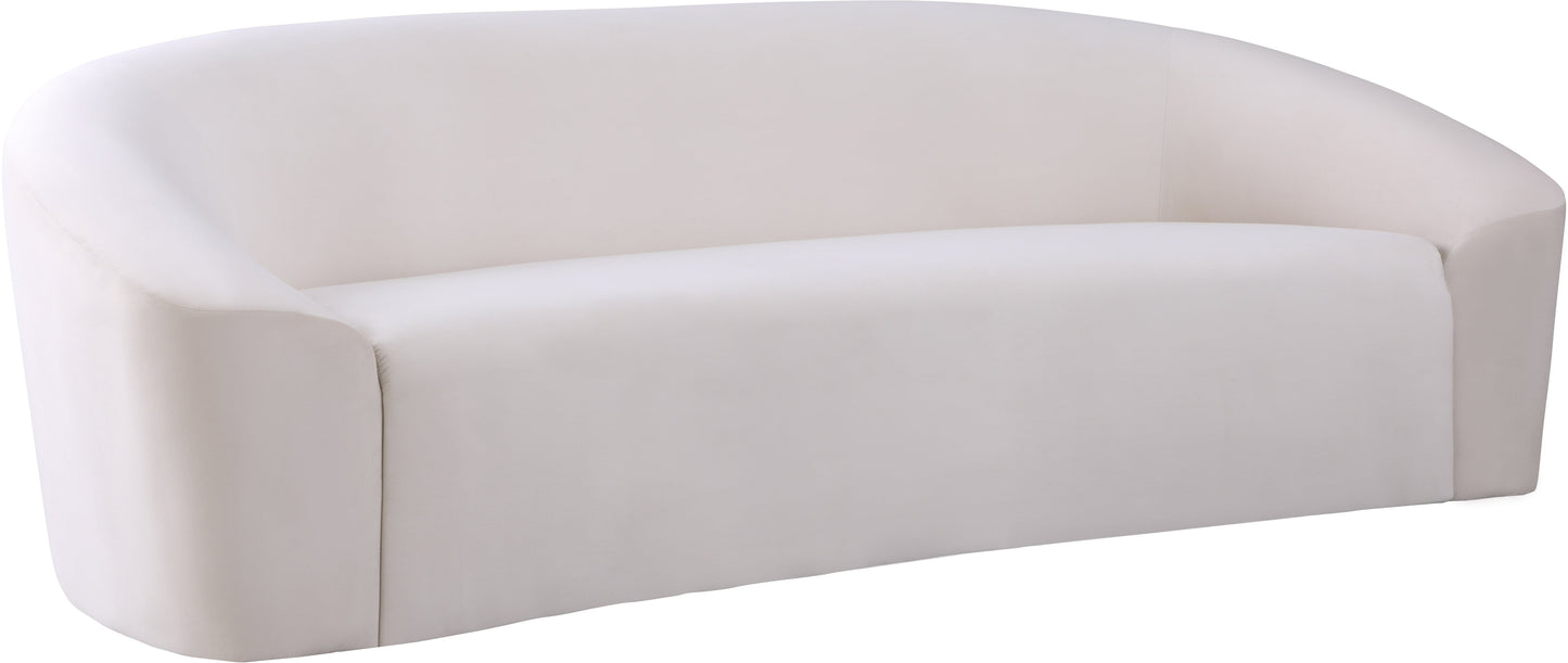 Riley Cream Velvet Sofa