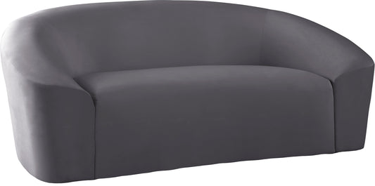 Riley Grey Velvet Loveseat