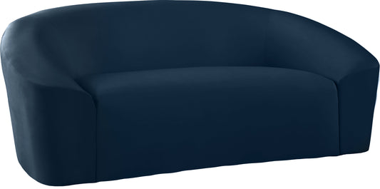 Riley Navy Velvet Loveseat