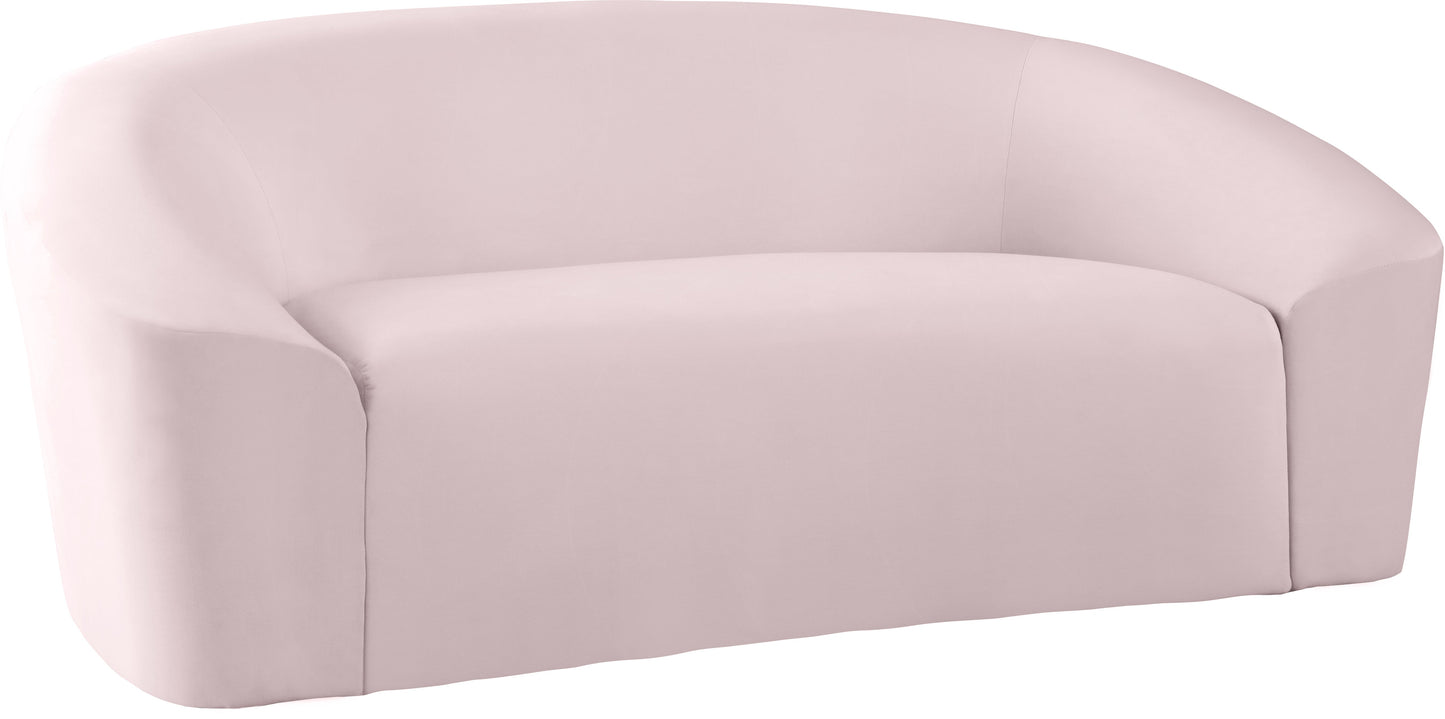 Riley Pink Velvet Loveseat