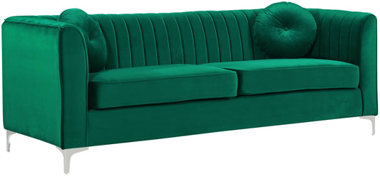 Isabelle Green Velvet Sofa