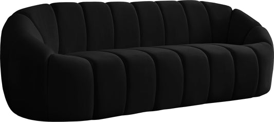 Elijah Black Velvet Sofa