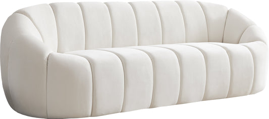 Elijah Cream Velvet Sofa