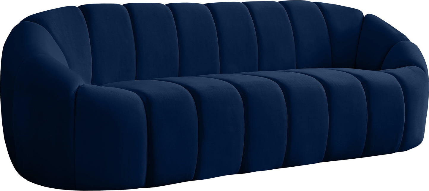 Elijah Navy Velvet Sofa