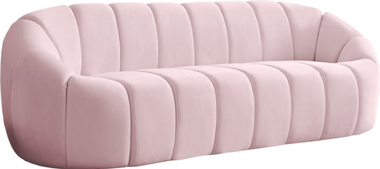 Elijah Pink Velvet Sofa